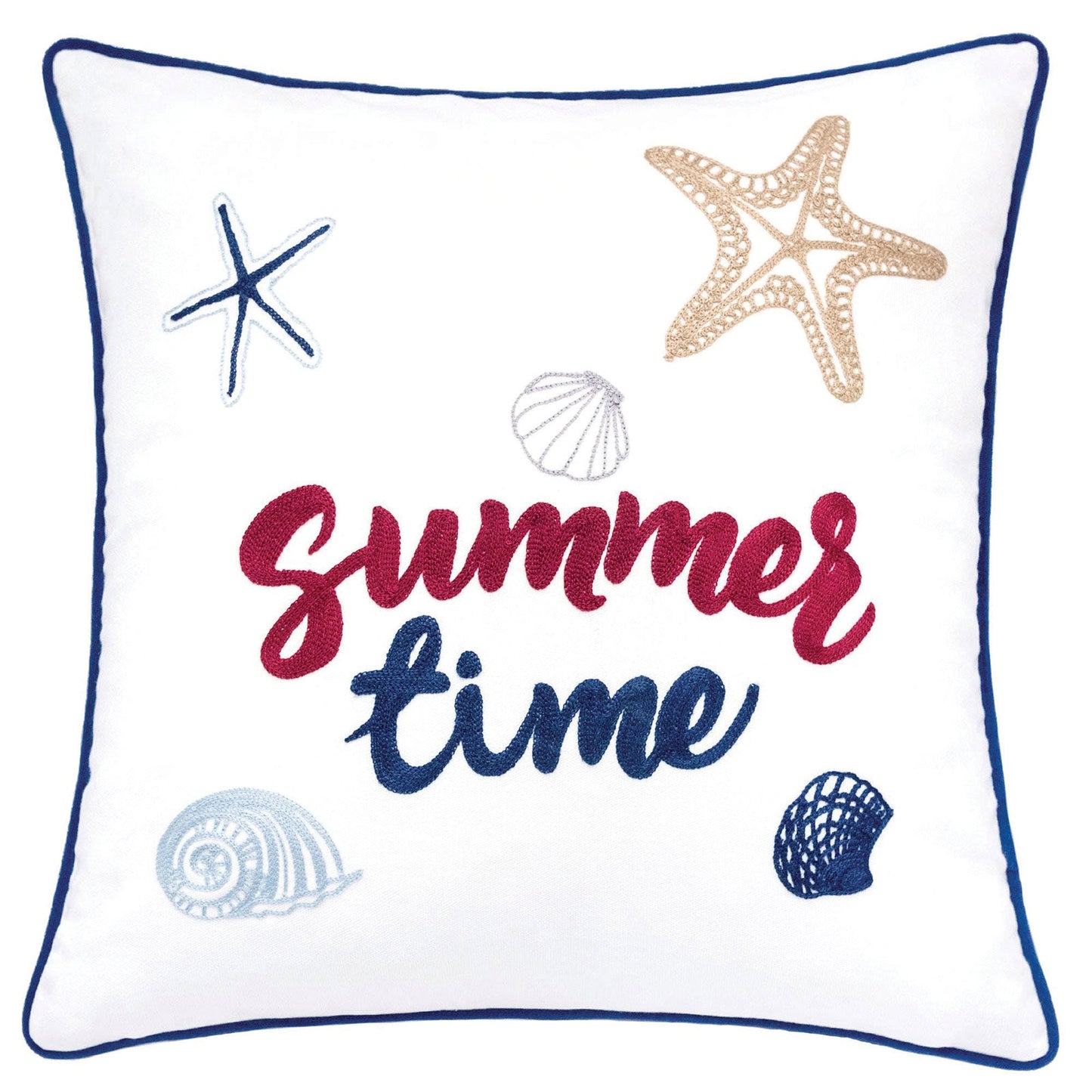 Emmie White 20" X 20" Pillow, Summer Time FOA East