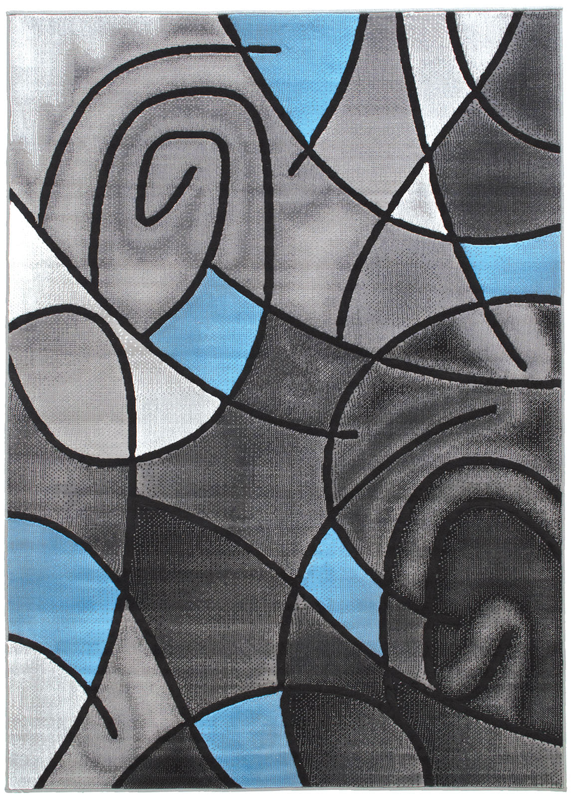 Sivas Charcoal Blue 5' X 8' Area Rug FOA East