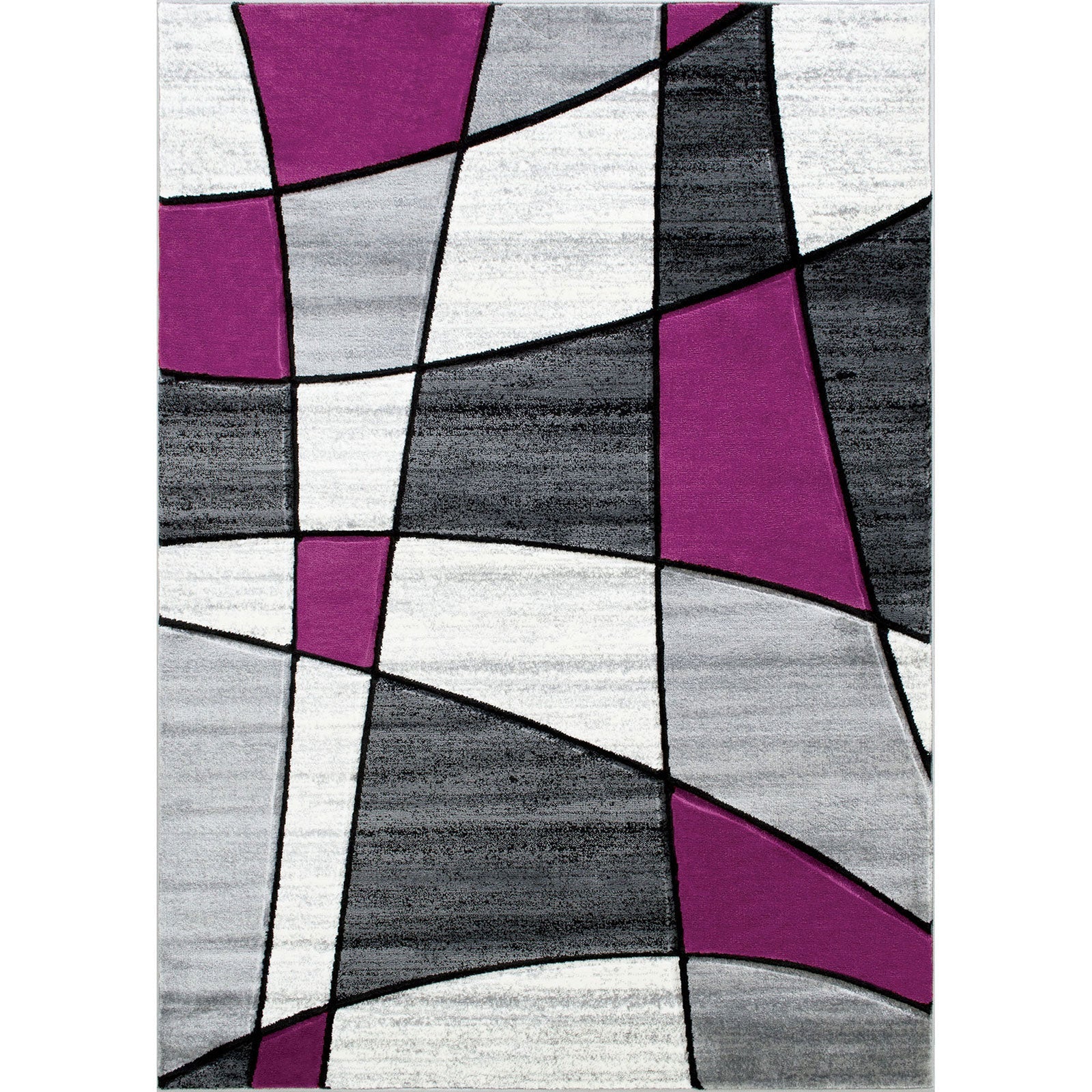 Niksar Gray/Purple 5' X 7' Area Rug FOA East