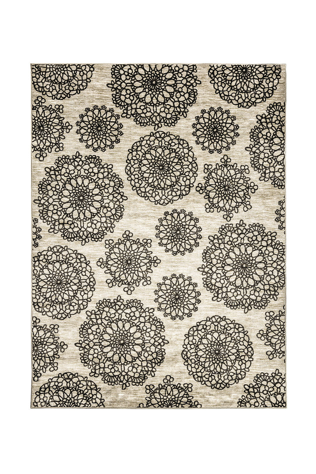 Acanthus Dark Gray/Black 5' X 8' Area Rug FOA East