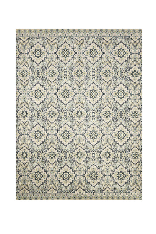 Acanthus Beige/Blue 5' X 8' Area Rug FOA East