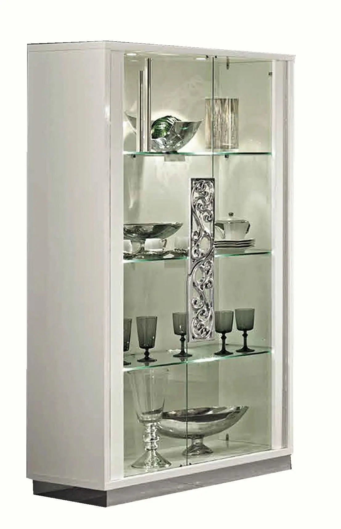 Roma Modern Rectangular Dining Room Set High Gloss White Color by ESF Furniture ESF Furniture