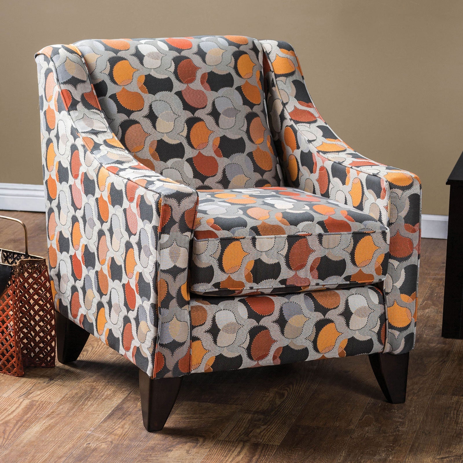 PENNINGTON Orange/Multi Chair, Ogee Pattern FOA East