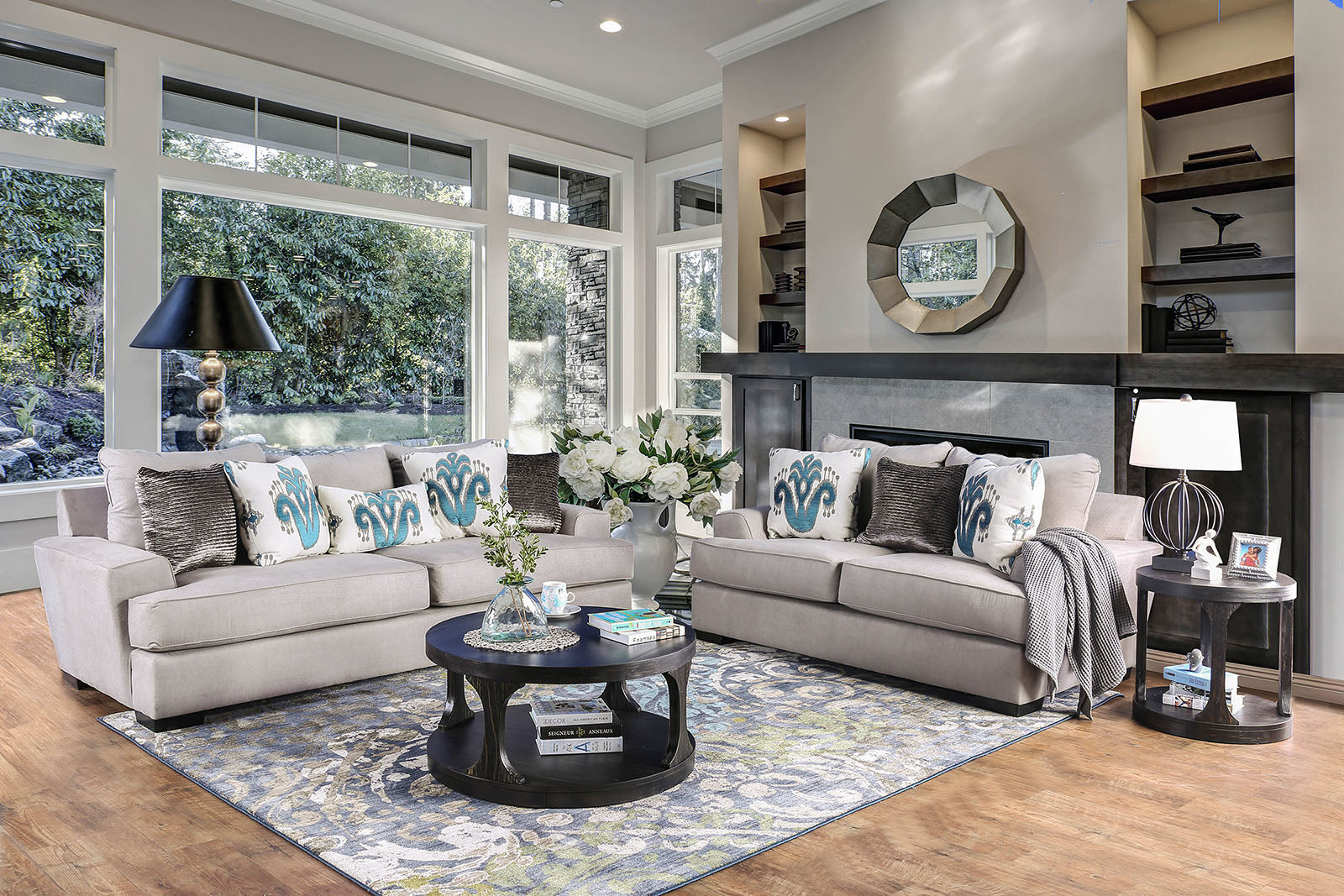 Renesmee Gray Sofa + Love Seat FOA East