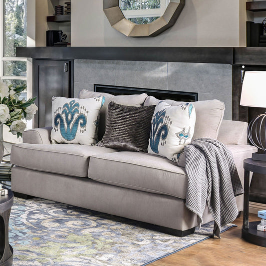 Renesmee Gray/Silver/Blue Love Seat FOA East