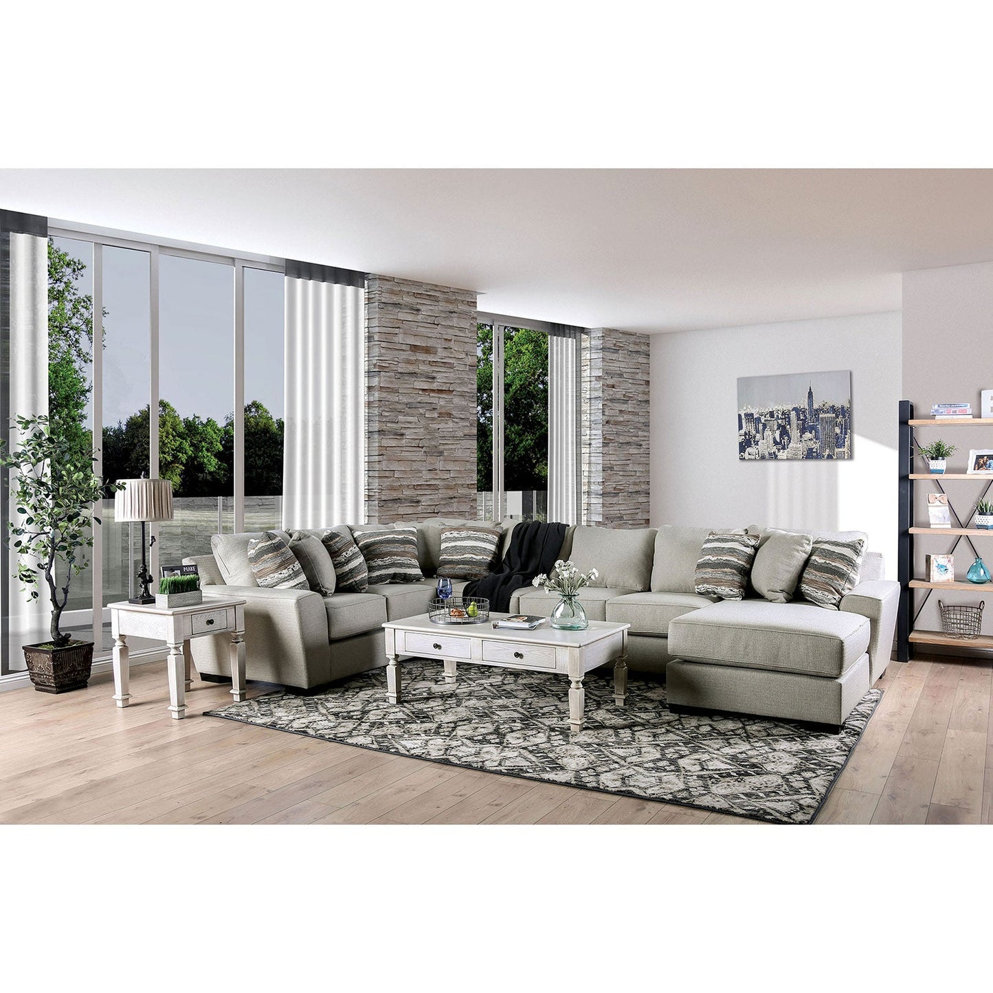 Colstrip Beige Sectional FOA East