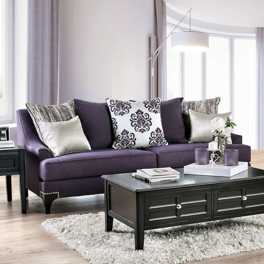 Sisseton Purple Sofa FOA East