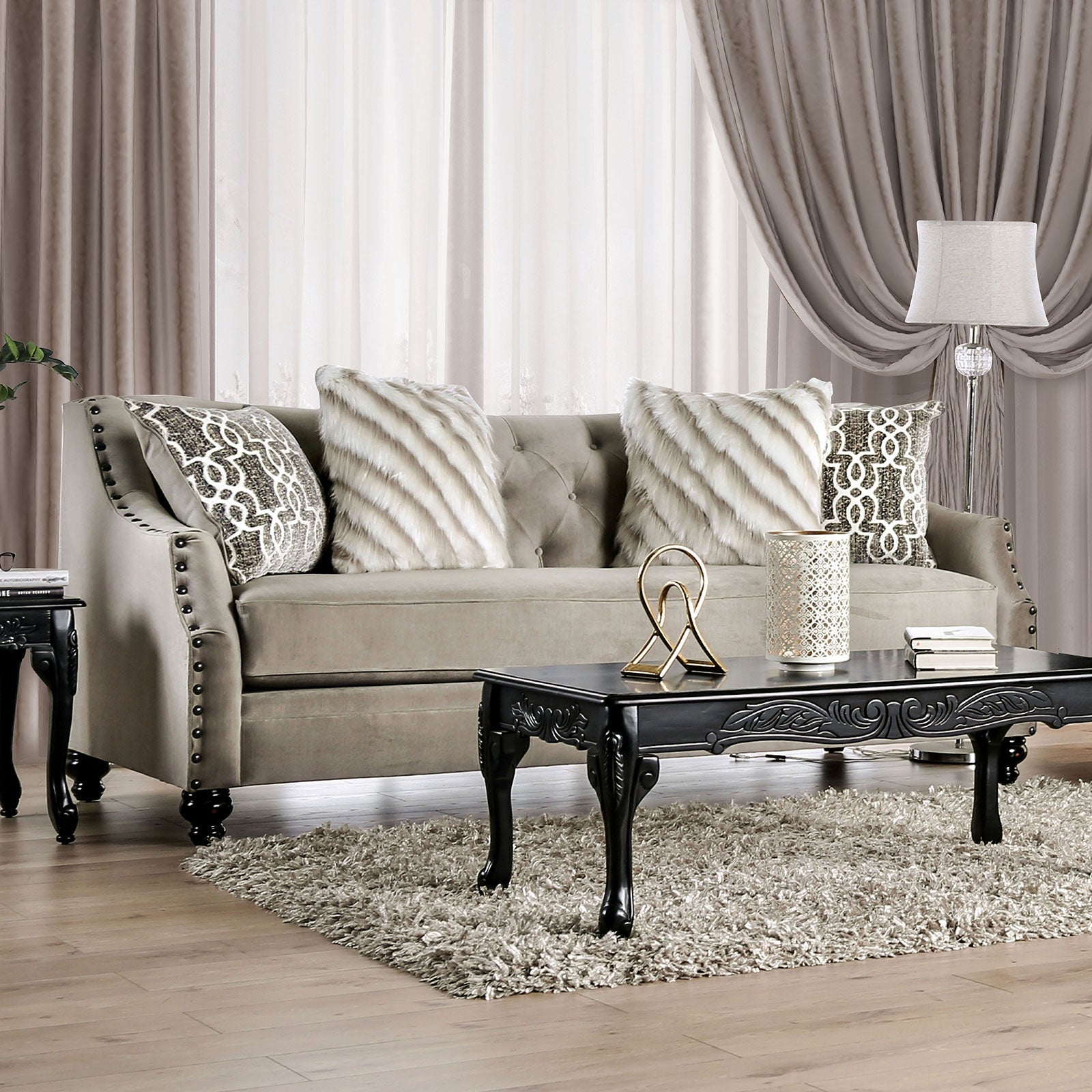 Ezrin Light Brown Sofa FOA East