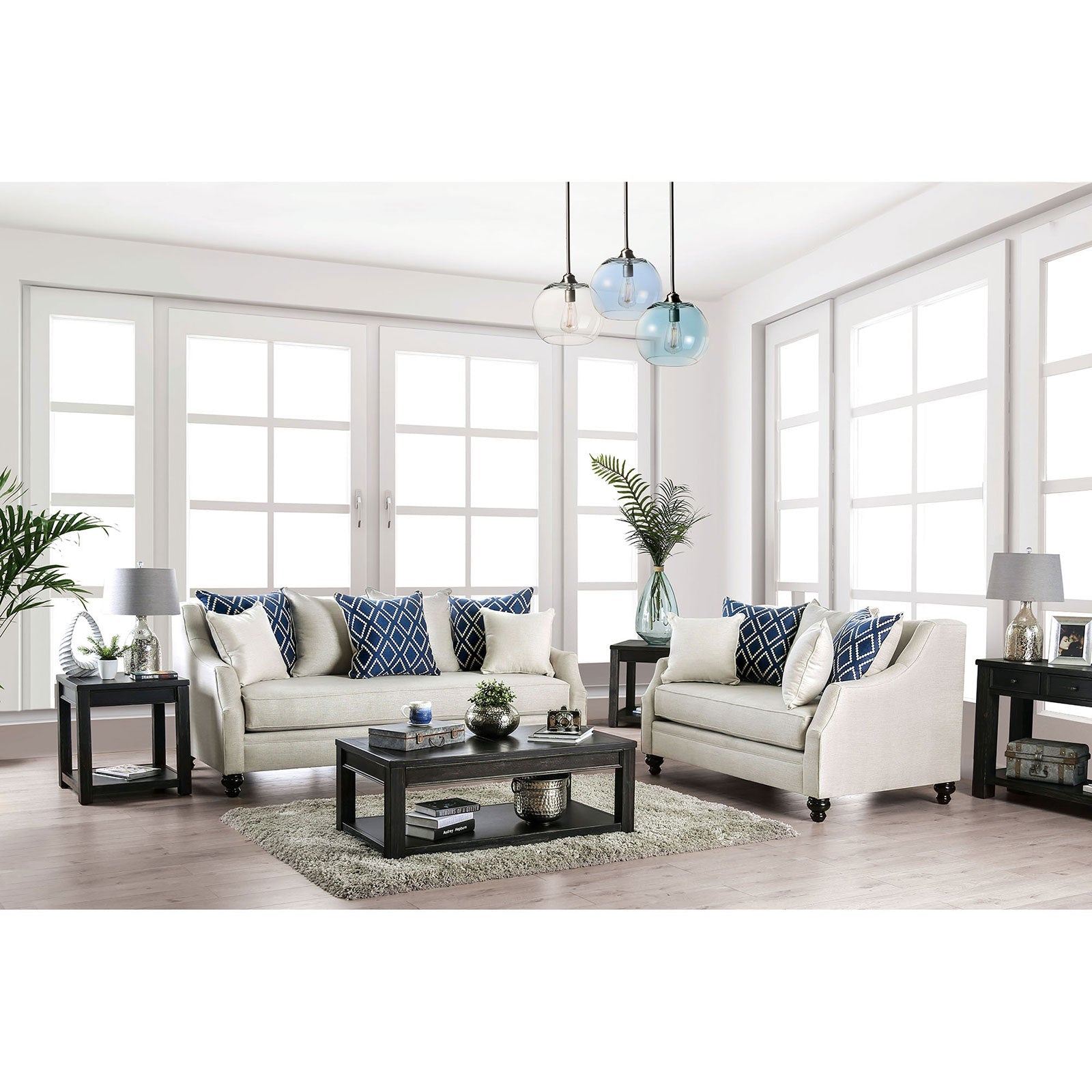 Nefyn Ivory Sofa + Love Seat FOA East