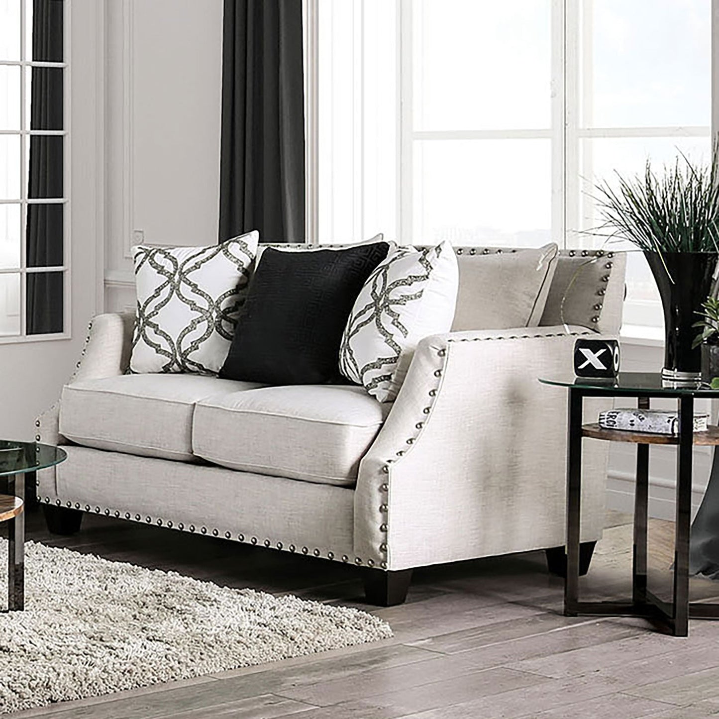 Phoibe Ivory Love Seat FOA East