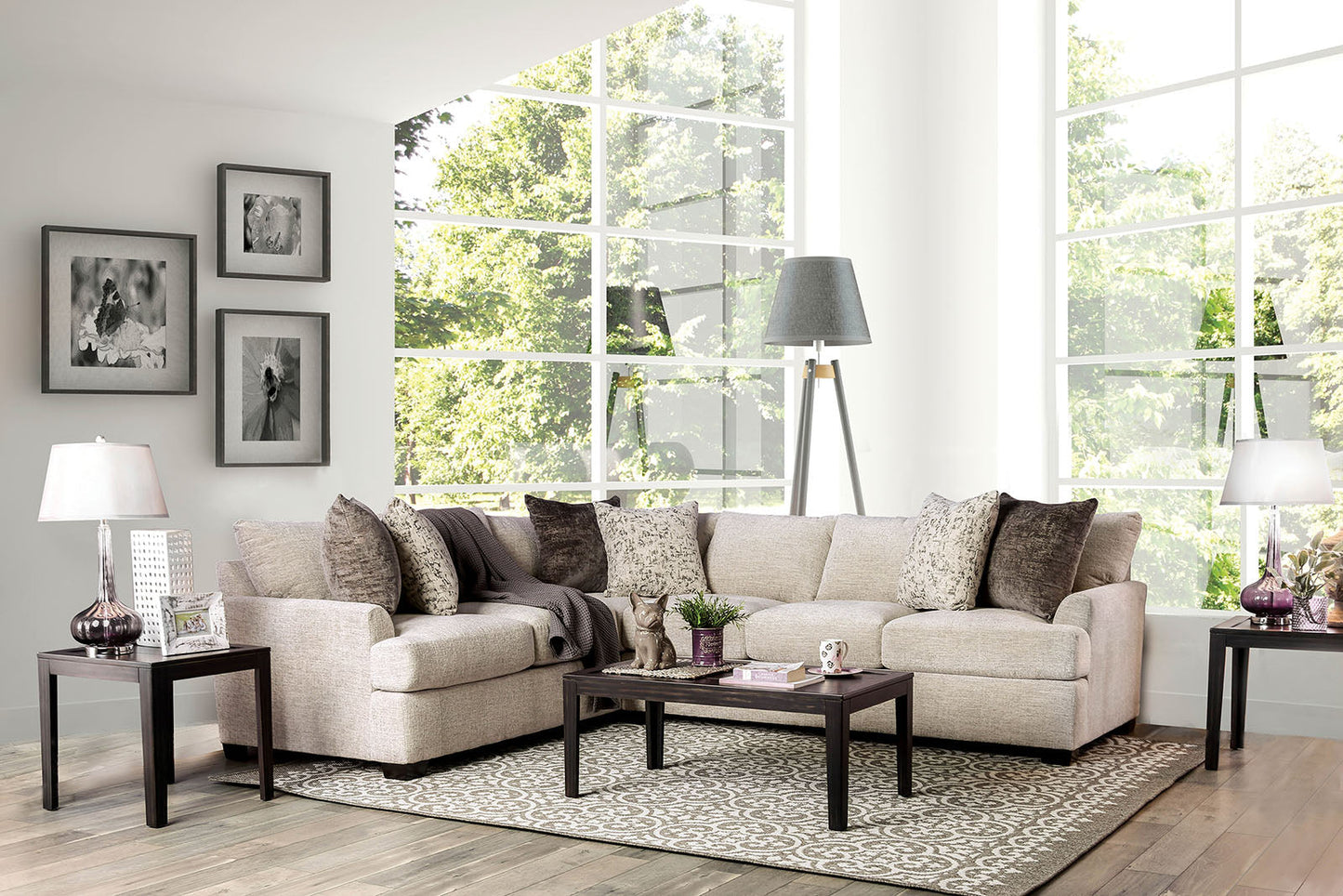 Alisa Beige Sectional FOA East