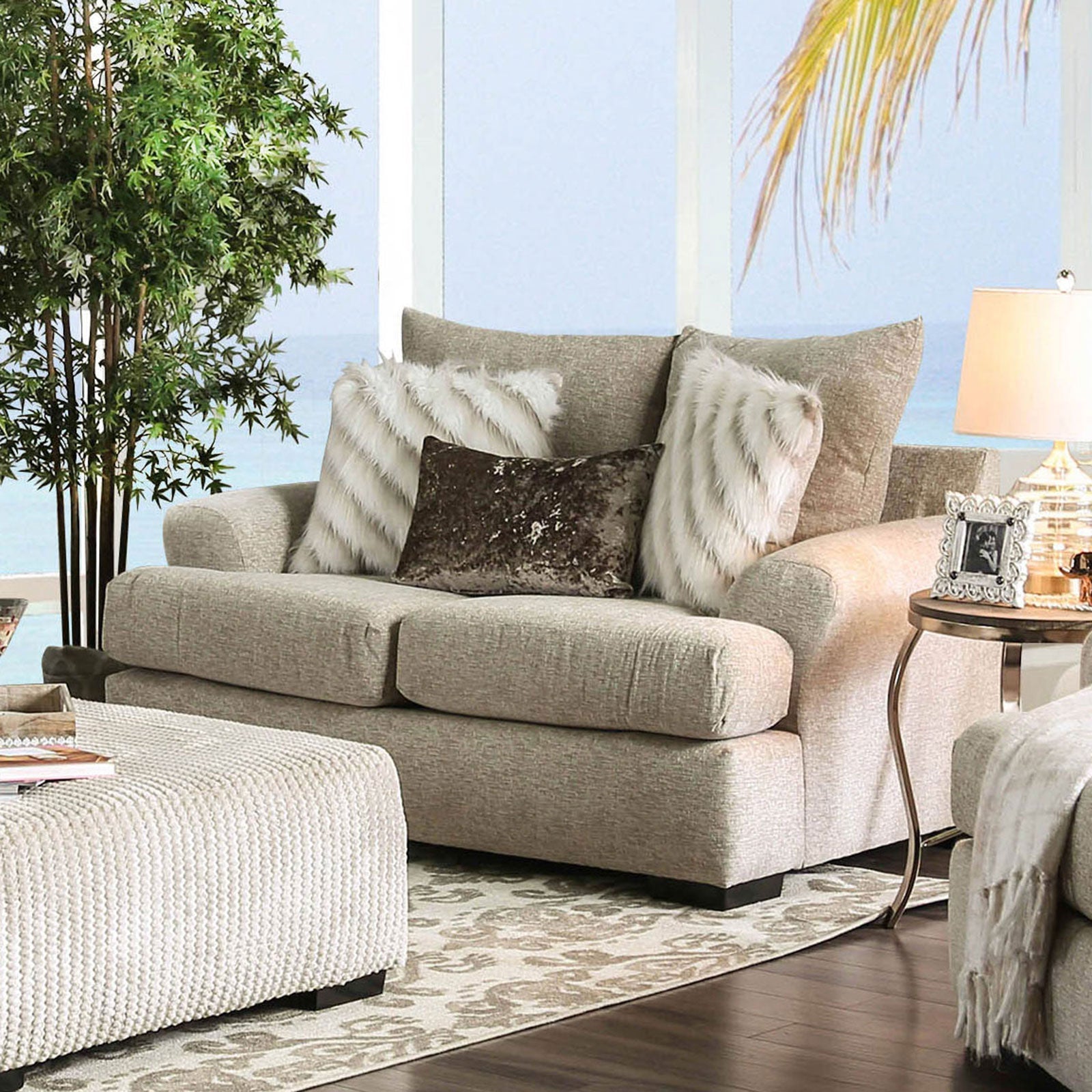 Anthea Beige Love Seat FOA East