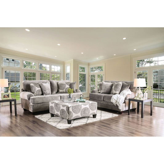 Bonaventura Gray Sofa + Love Seat FOA East