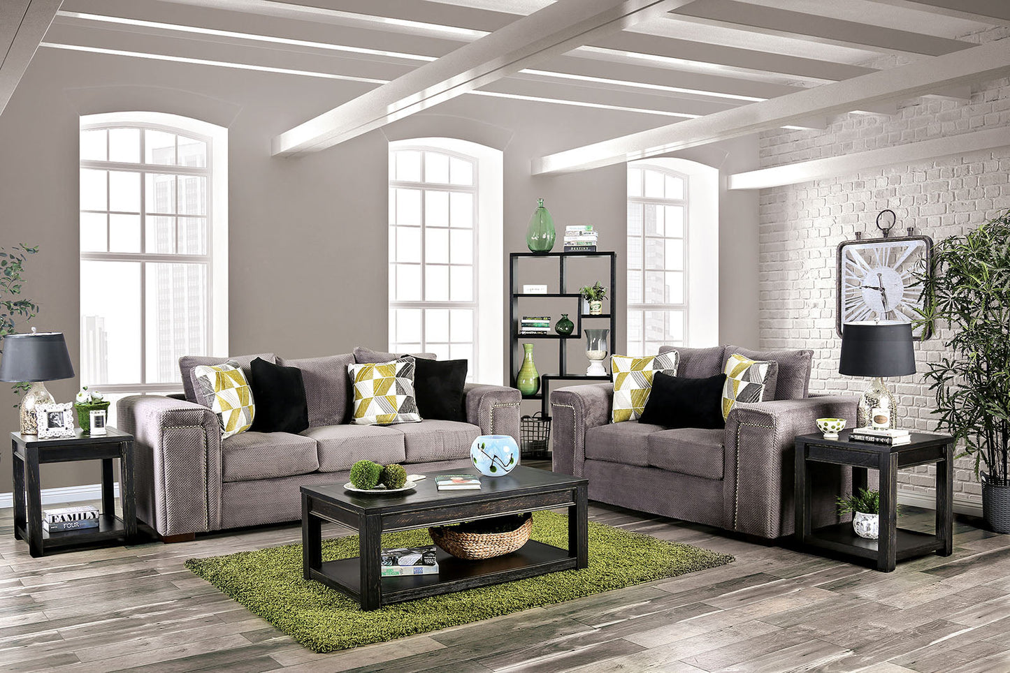 Bradford Warm Gray Sofa + Love Seat FOA East