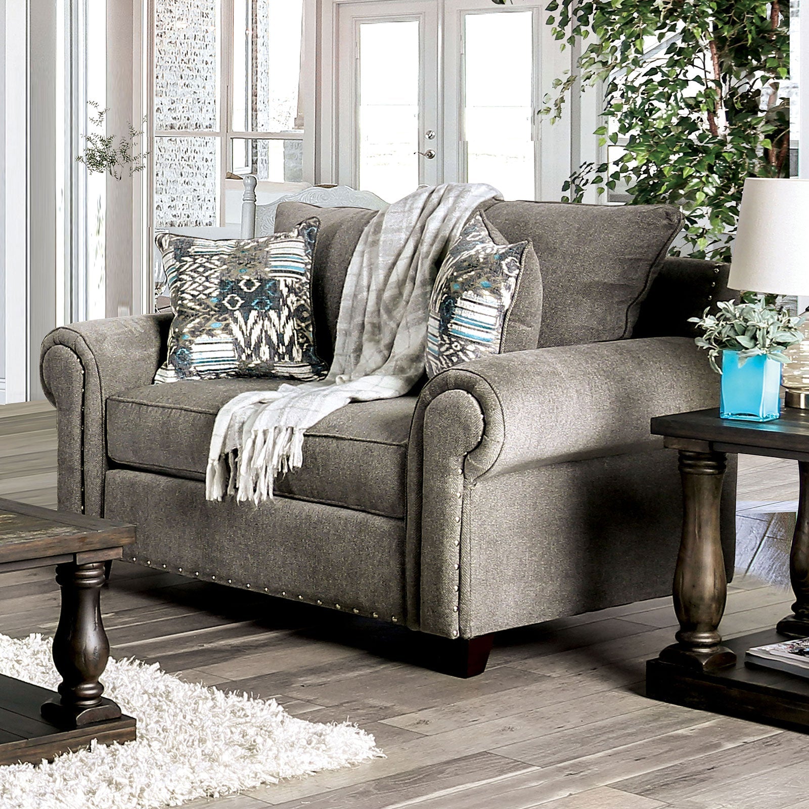 Mott Gray Love Seat FOA East