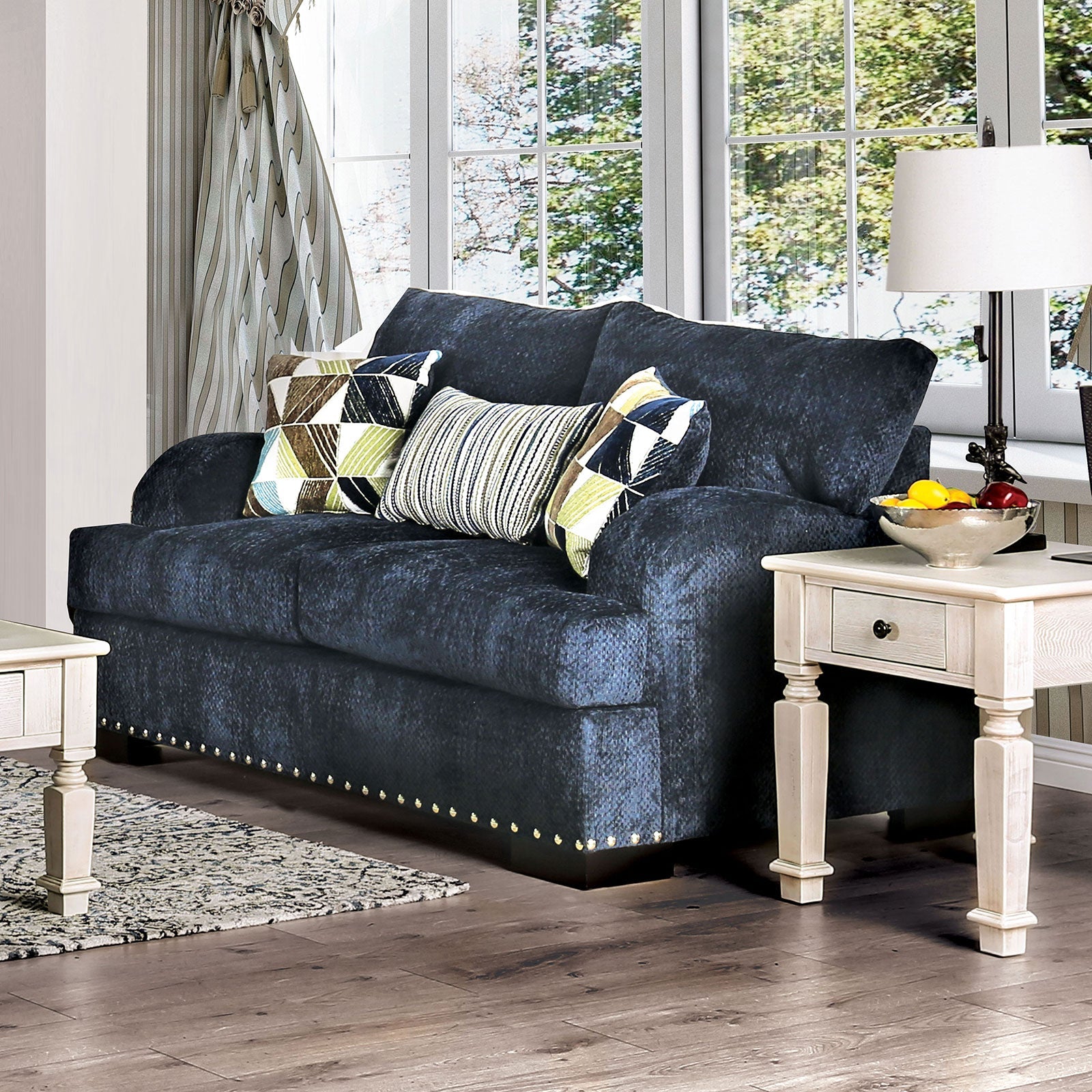 Jayda Navy Love Seat FOA East