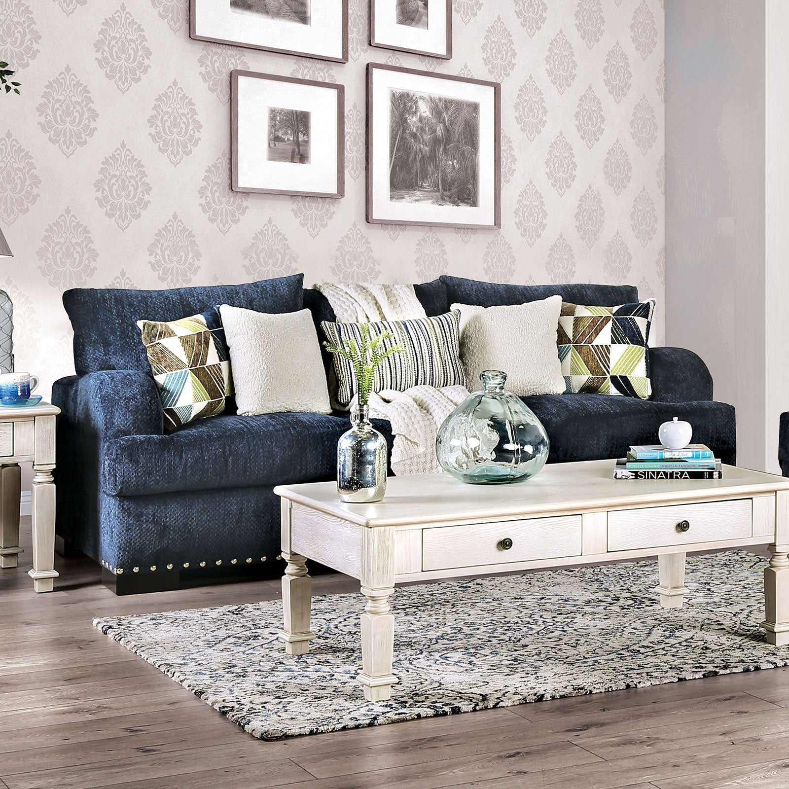 Jayda Navy Sofa FOA East