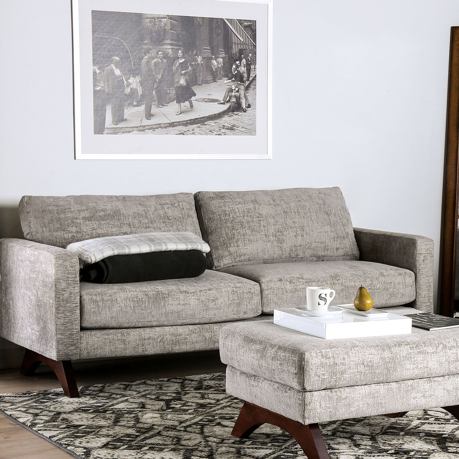 Harlech Gray Sofa FOA East