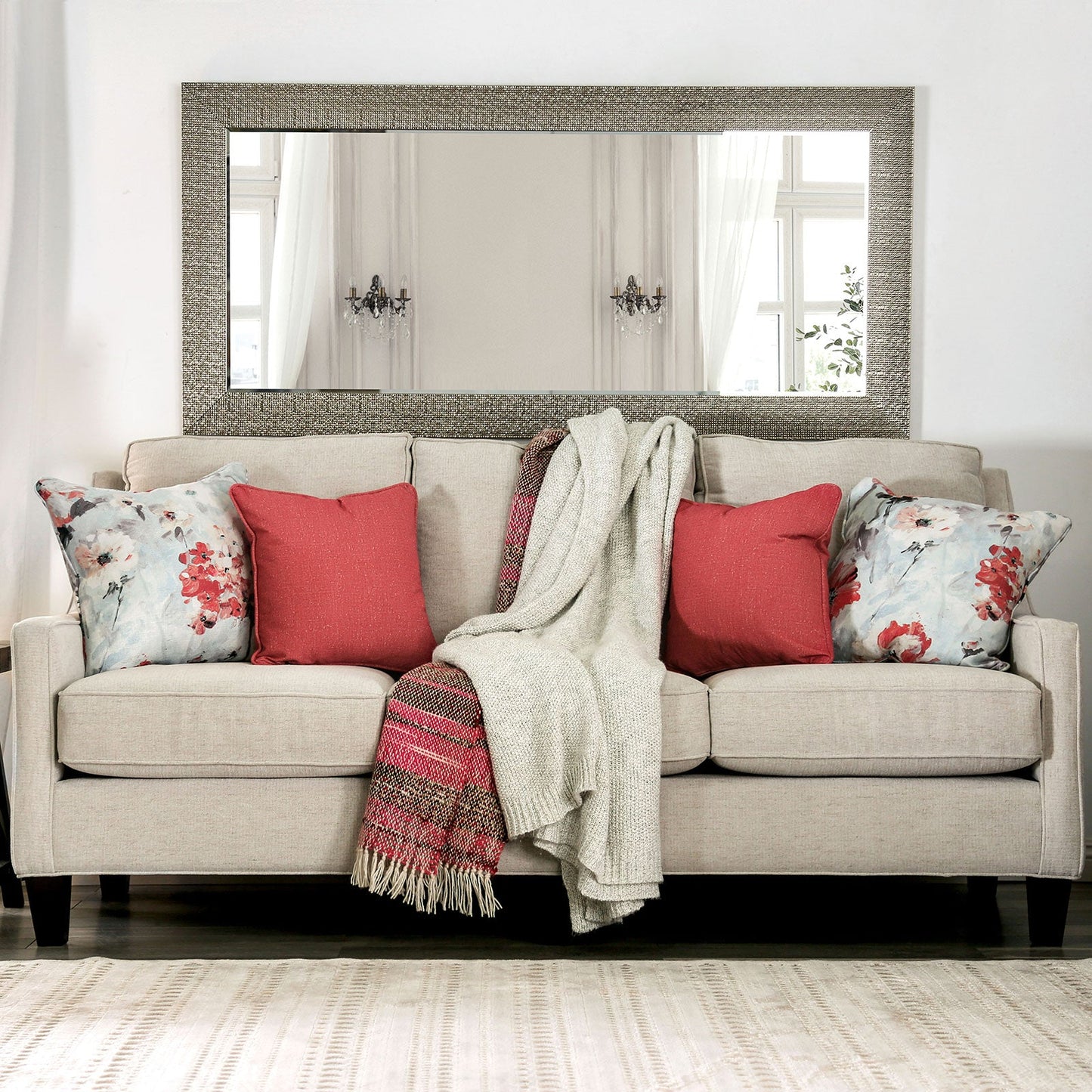 Nadene Ivory Sofa FOA East