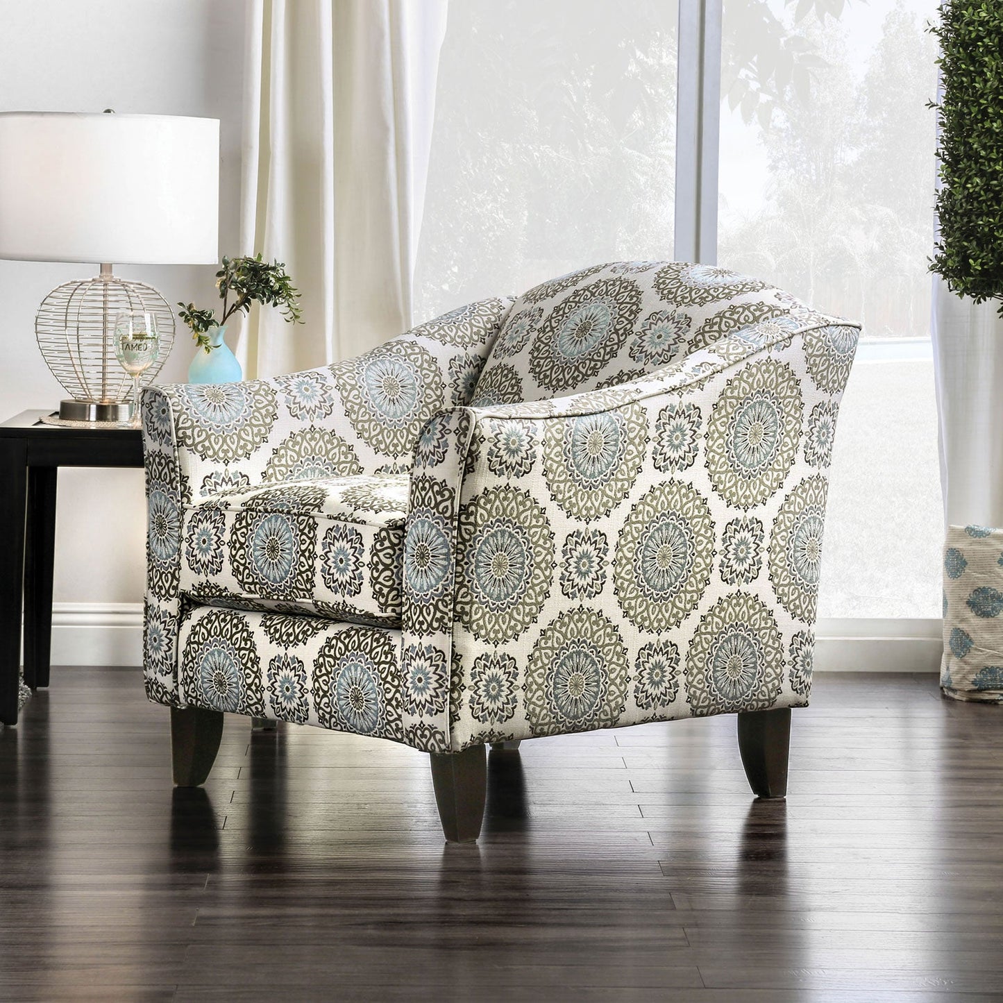 Misty Ivory/Pattern Floral Chair FOA East