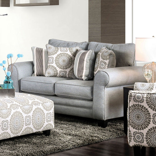 Misty Blue Gray Love Seat FOA East