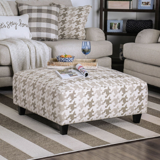 Christine Light Gray/Pattern Ottoman FOA East