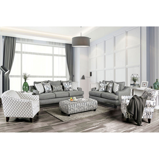 Verne Bluish Gray Sofa + Love Seat FOA East