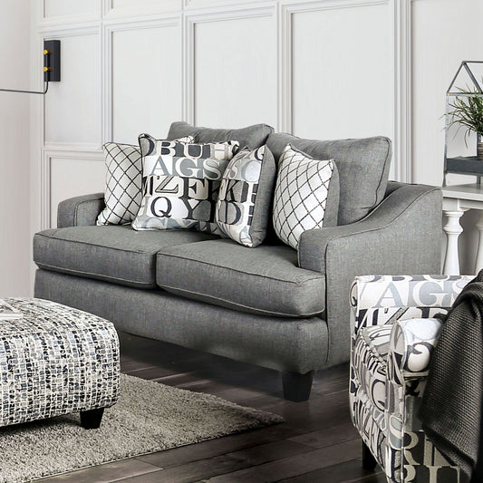 Verne Bluish Gray Love Seat FOA East