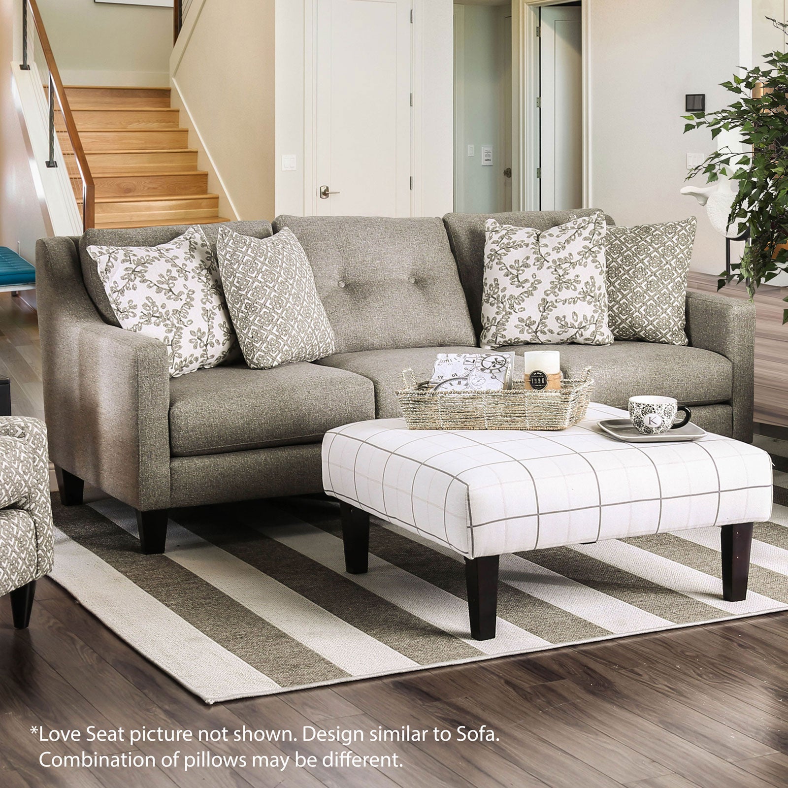 Dorset Light Gray Love Seat FOA East