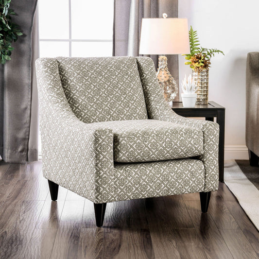 Dorset Light Gray/Pattern Square Chair FOA East