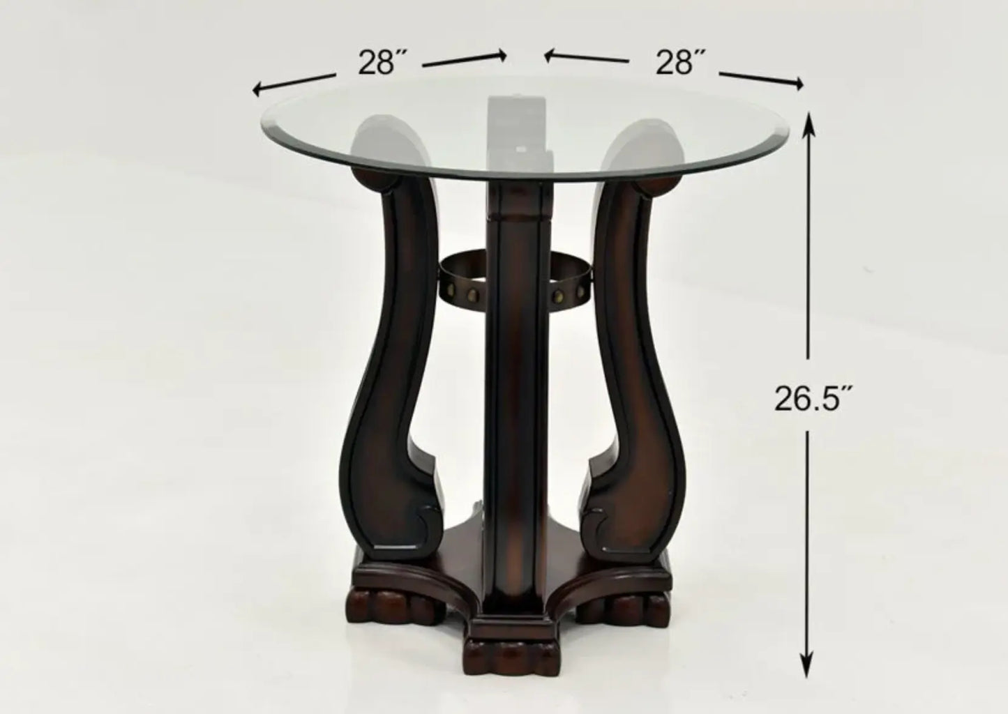 Madison Brown Wood End Table Crown Mark