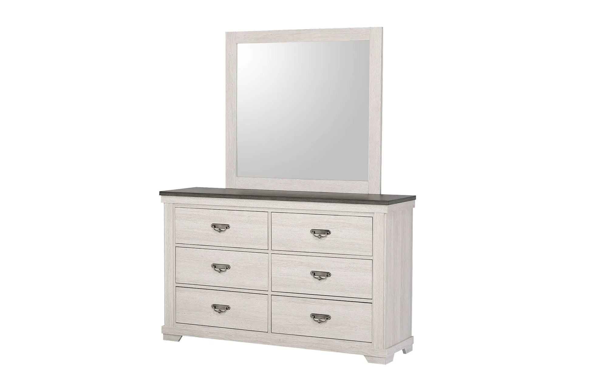 Leighton Cream/Brown Bedroom Mirror (Mirror Only) Crown Mark