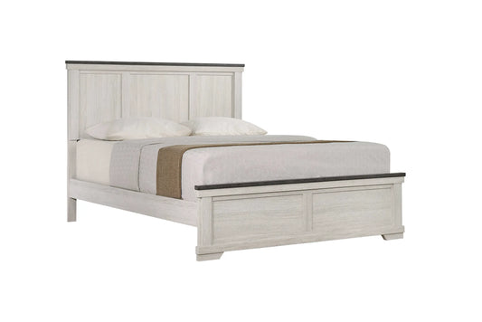 Leighton Cream/Brown Full Panel Bed Crown Mark