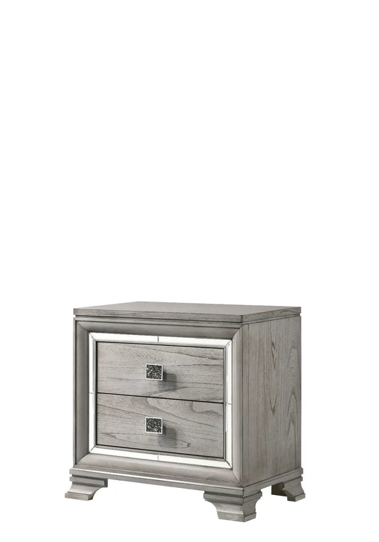 Vail Gray Nightstand Crown Mark