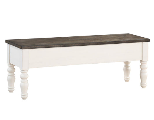 Steve Silver Joanna Storage Bench in Two-tone Ivory and Mocha Steve Silver 2