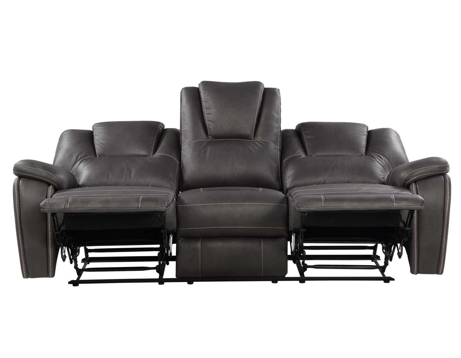 Steve Silver Katrine Manual Reclining Sofa in Charcoal Steve Silver 2