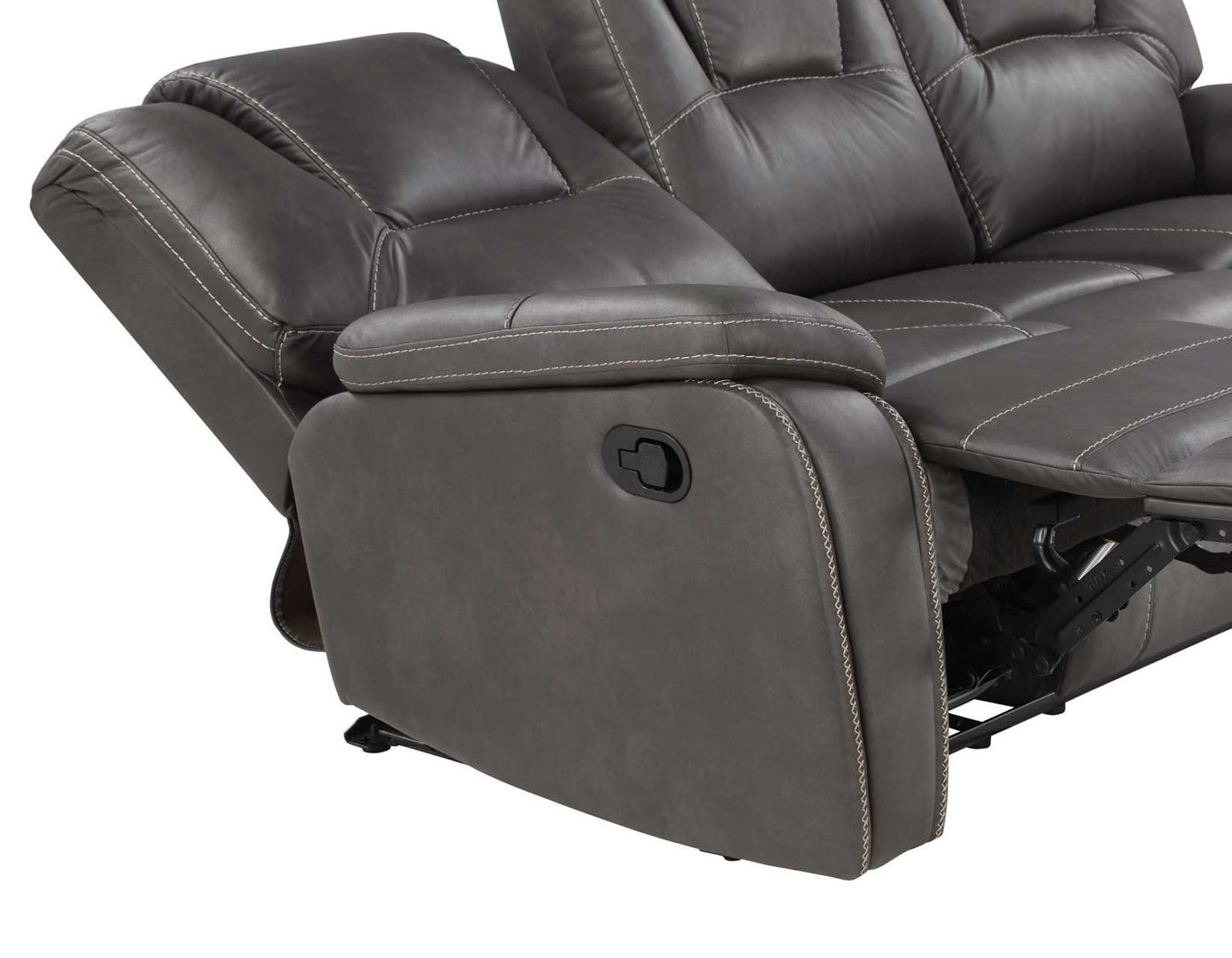 Steve Silver Katrine Manual Reclining Sofa in Charcoal Steve Silver 2