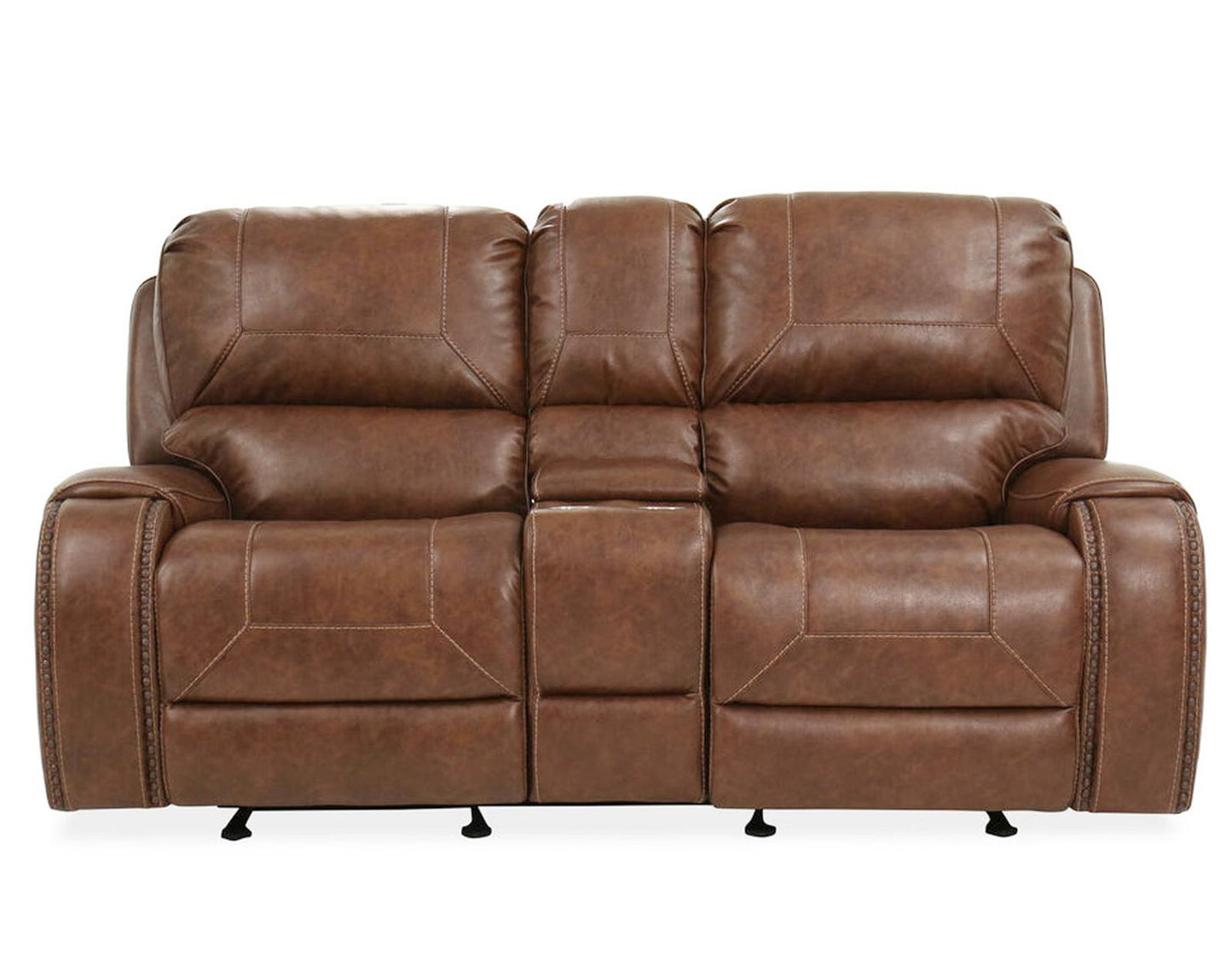 Steve Silver Keily Manual Glider Reclining Loveseat in Brown Steve Silver 2