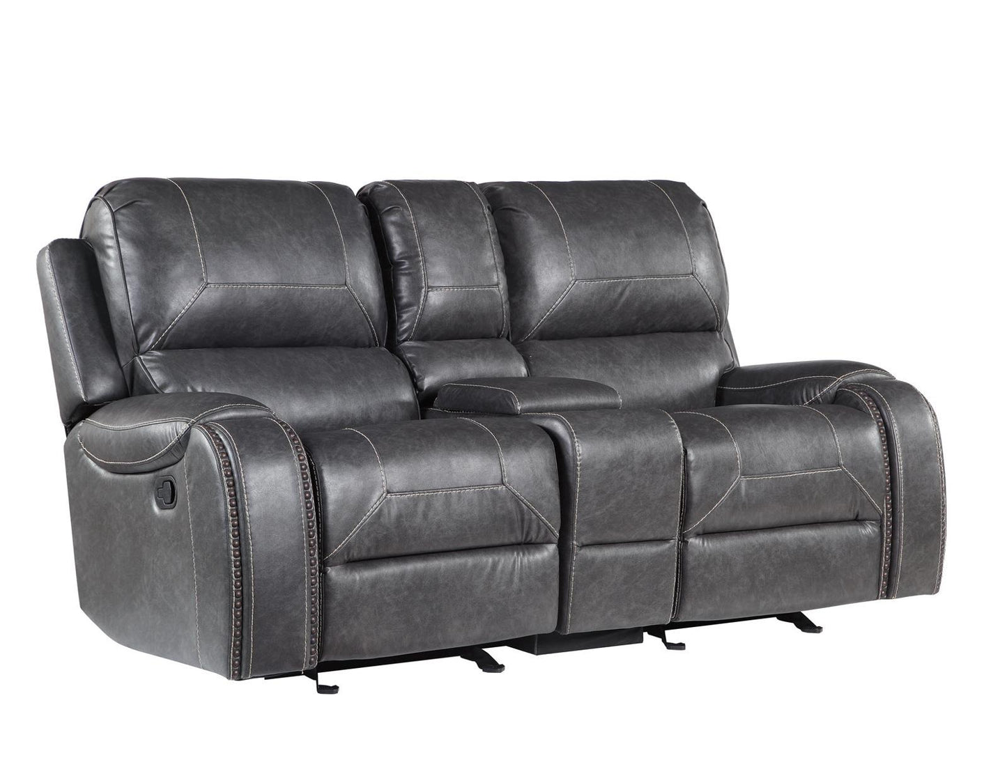 Steve Silver Keily Manual Glider Reclining Loveseat in Dove Grey Steve Silver 2