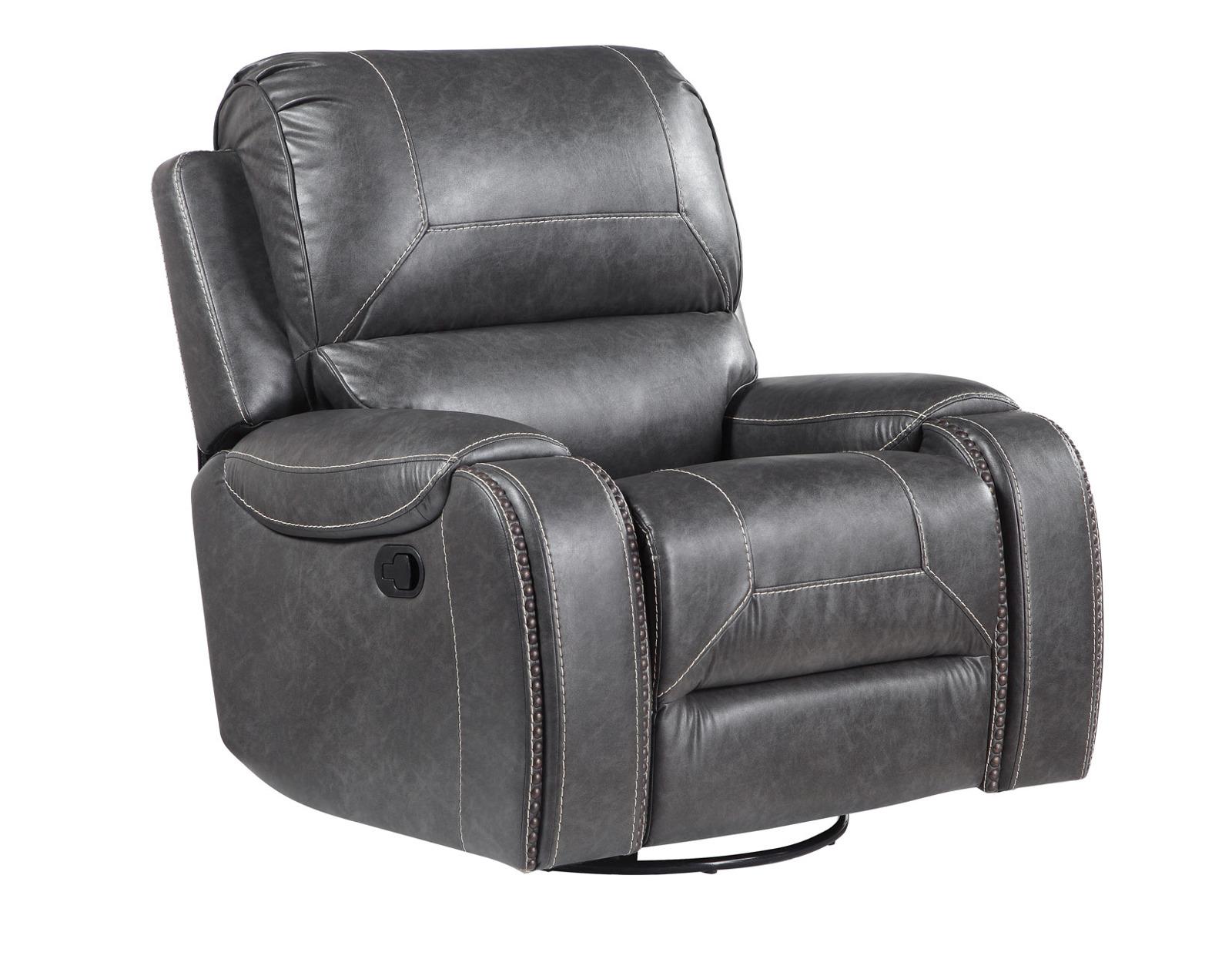 Steve Silver Keily Manual Swivel Glider Recliner in Dove Grey Steve Silver 2