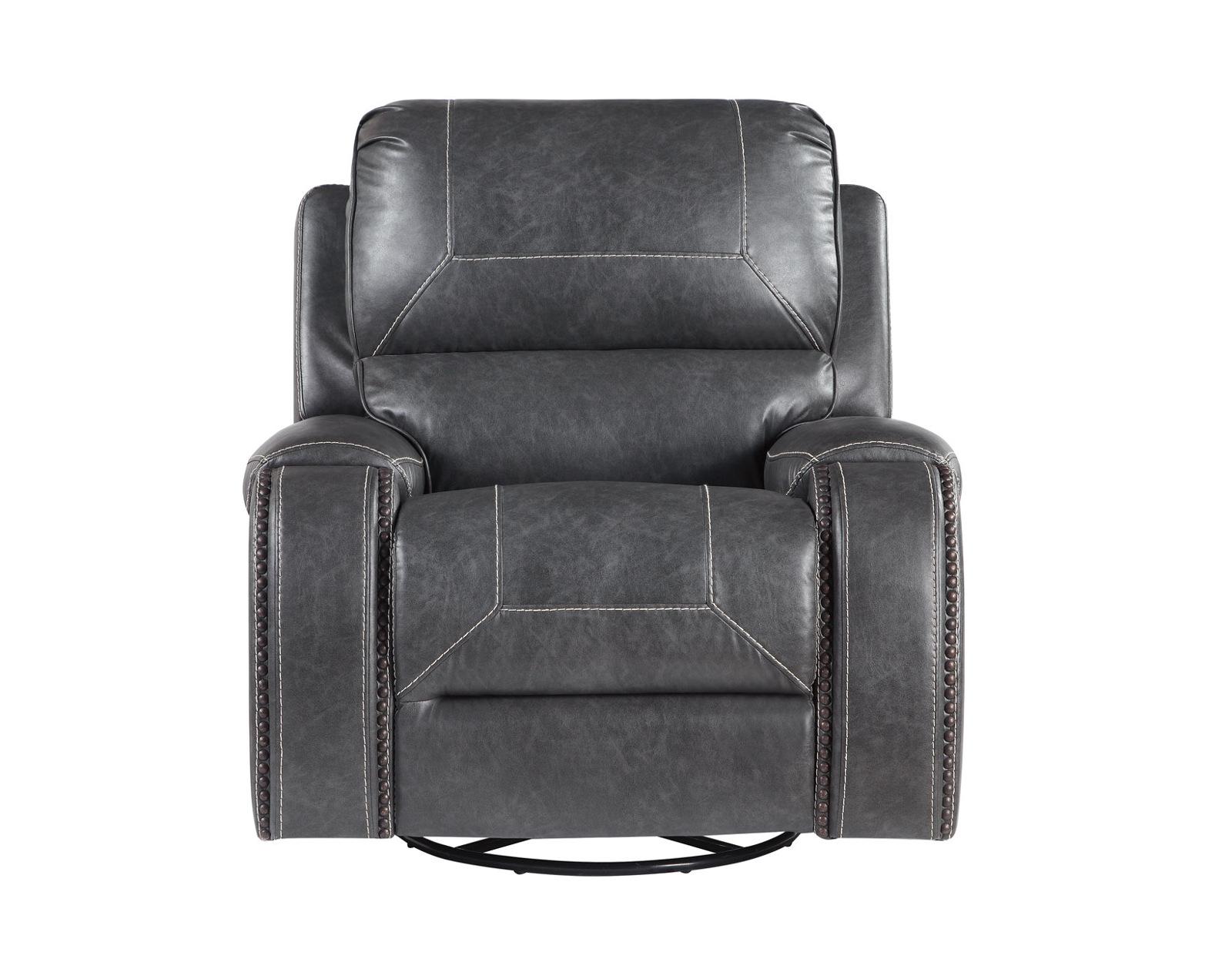 Steve Silver Keily Manual Swivel Glider Recliner in Dove Grey Steve Silver 2