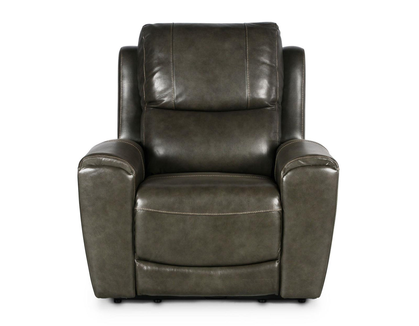 Steve Silver Laurel Leather Dual Power Recliner in Grey Steve Silver 2