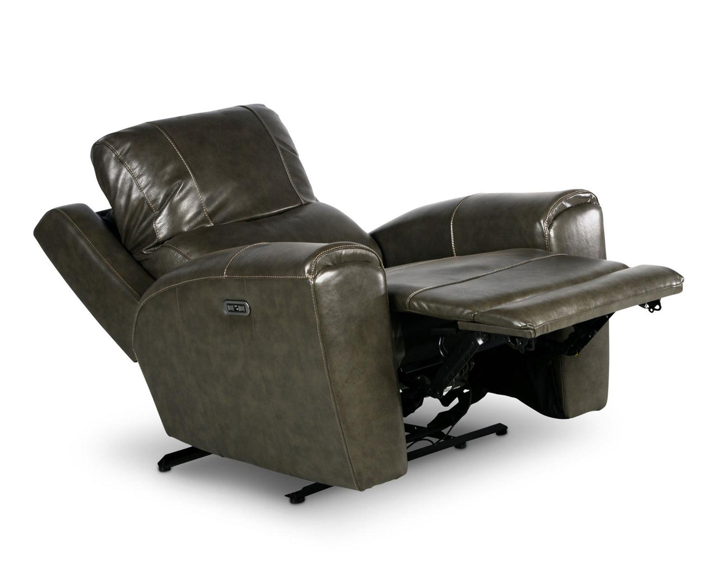 Steve Silver Laurel Leather Dual Power Recliner in Grey Steve Silver 2