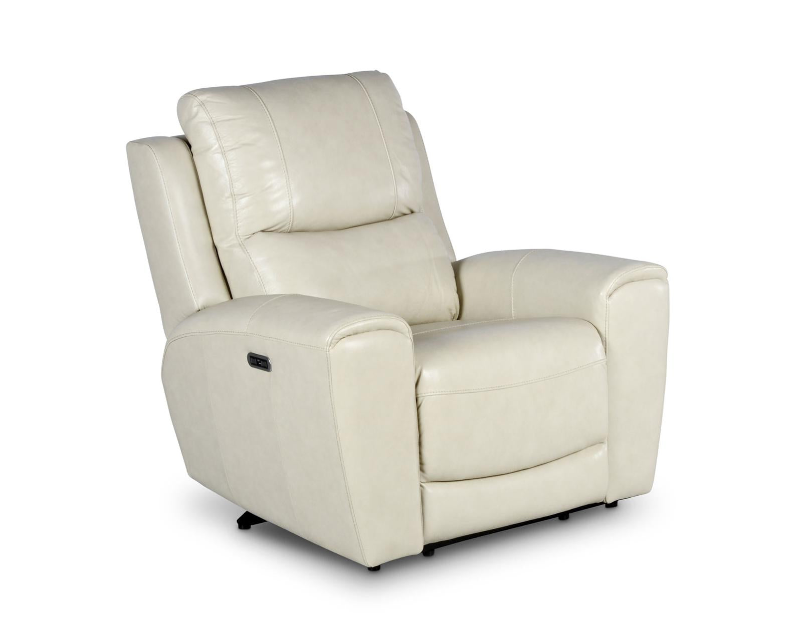 Steve Silver Laurel Leather Dual Power Recliner in Ivory Steve Silver 2