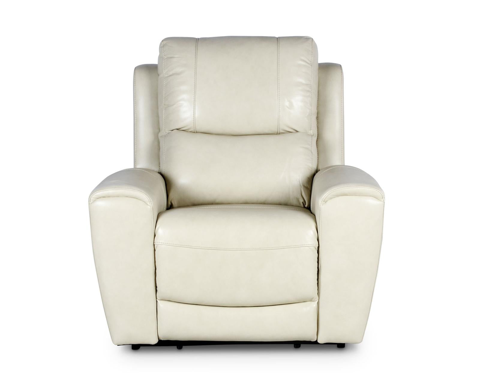 Steve Silver Laurel Leather Dual Power Recliner in Ivory Steve Silver 2