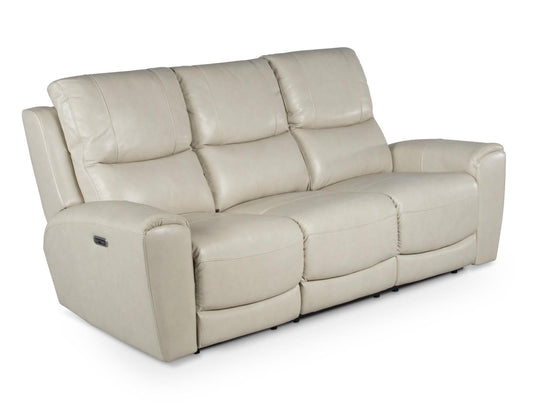 Steve Silver Laurel Leather Dual Power Reclining Sofa in Ivory Steve Silver 2