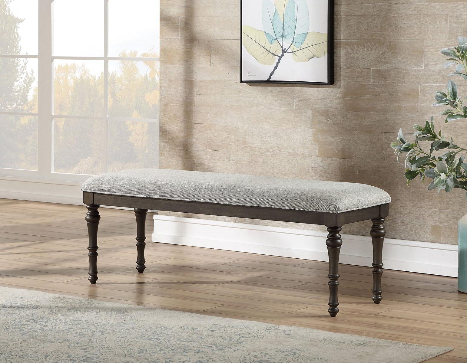 Steve Silver Linnett Bench in Slate Steve Silver 2