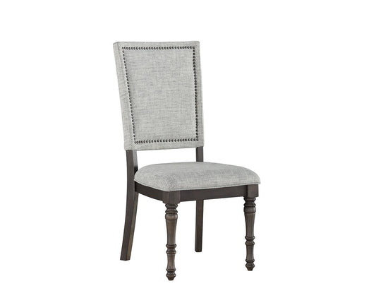 Steve Silver Linnett Upholstered Back Side Chair in Slate Steve Silver 2