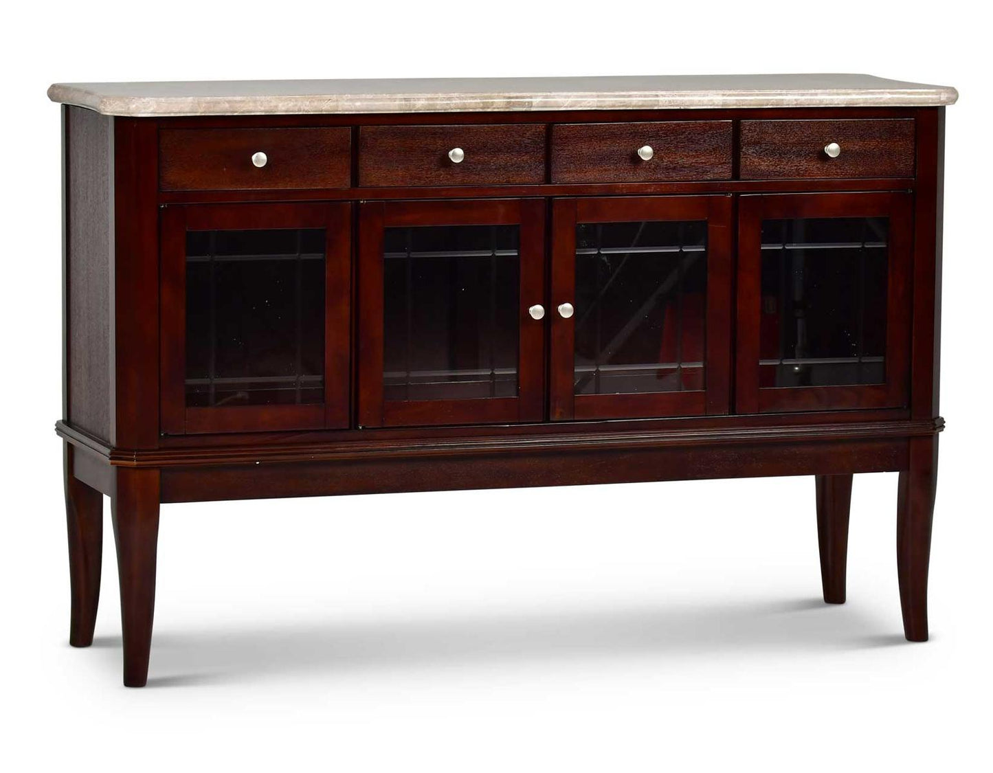 Steve Silver Marseille Marble Top Sideboard in Merlot Cherry Steve Silver 2