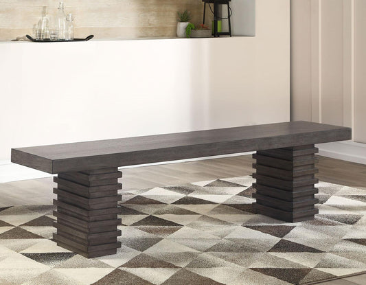 Steve Silver Mila Bench in Washed Grey Steve Silver 2